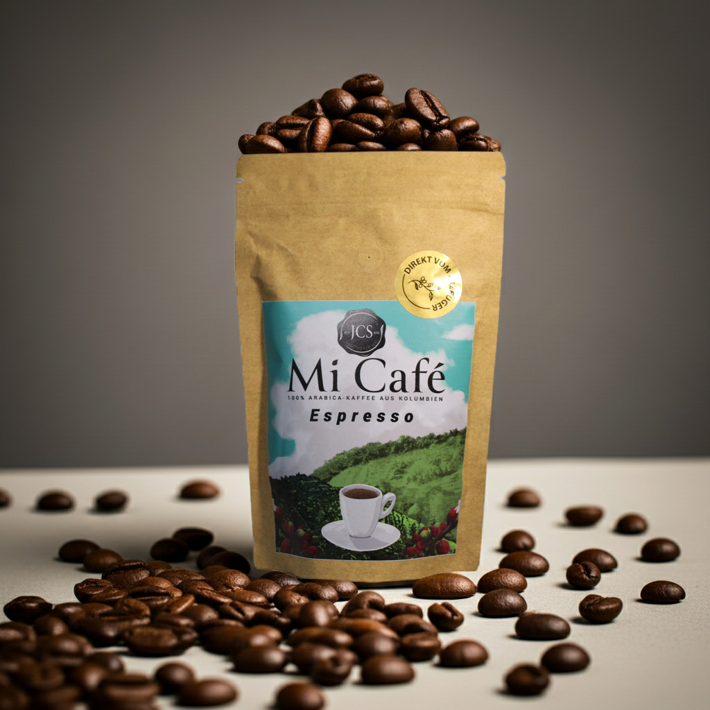 Mi Café - Espresso - ganze Bohne 250g kolumbianischer Kaffee